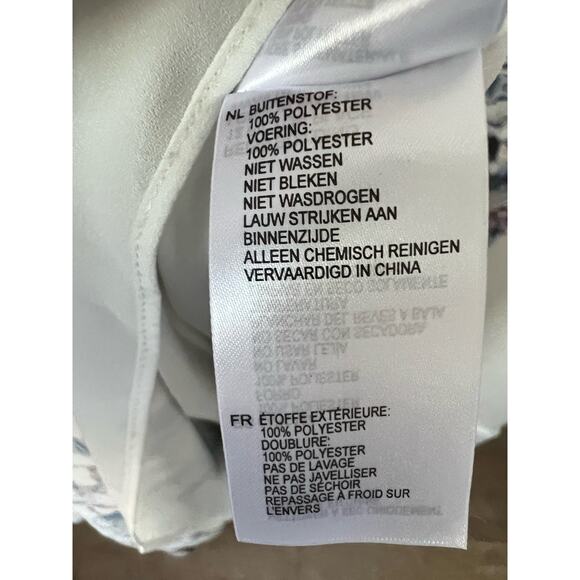 Reiss Annah Tiered Abstract Floral Watercolor Cap Sleeve A-Line Dress Size 6 - Picture 10 of 11